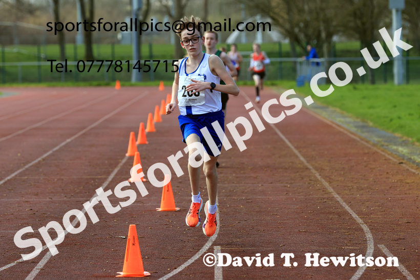 Boys Under-15s Young Athletes 5k, 2026 Northern Mens 12 and Womens 6 Stage Road Relays and Young Athletes 5k, Sheepmount Stadium, Carlisle. Photo: David T. Hewitson/Sports for All Pics